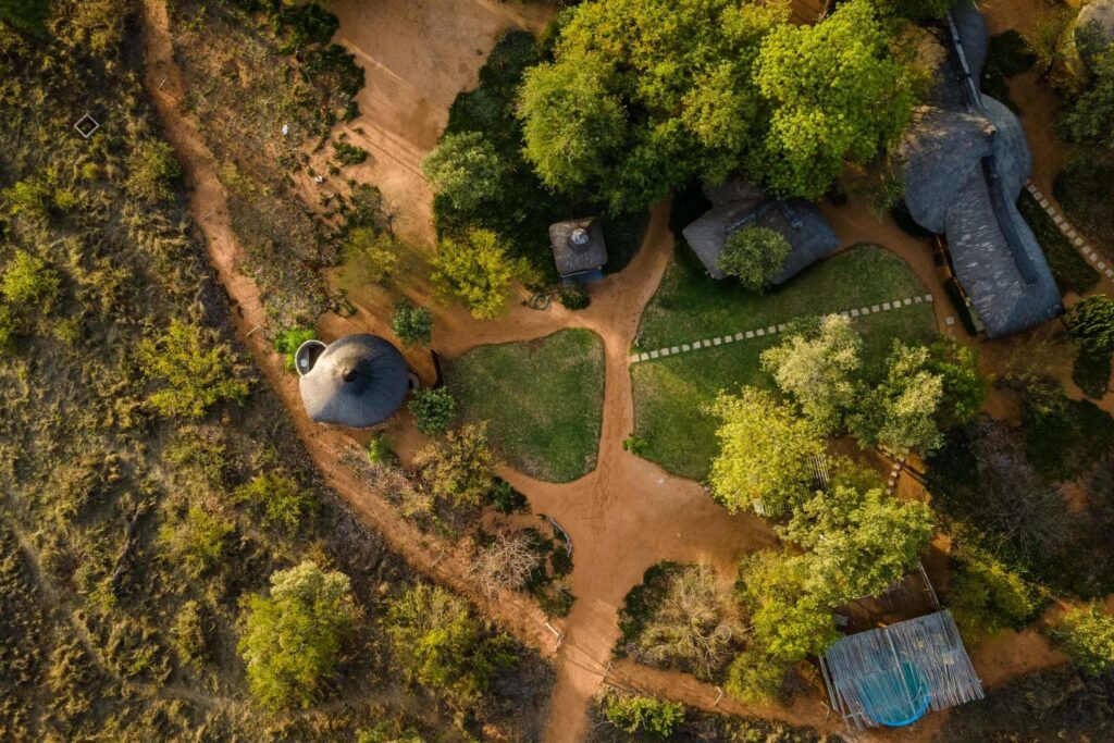 Aerial of Africa on Foot Camp