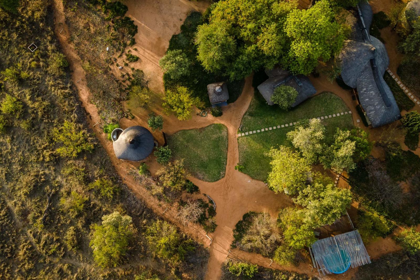 Aerial of Africa on Foot Camp