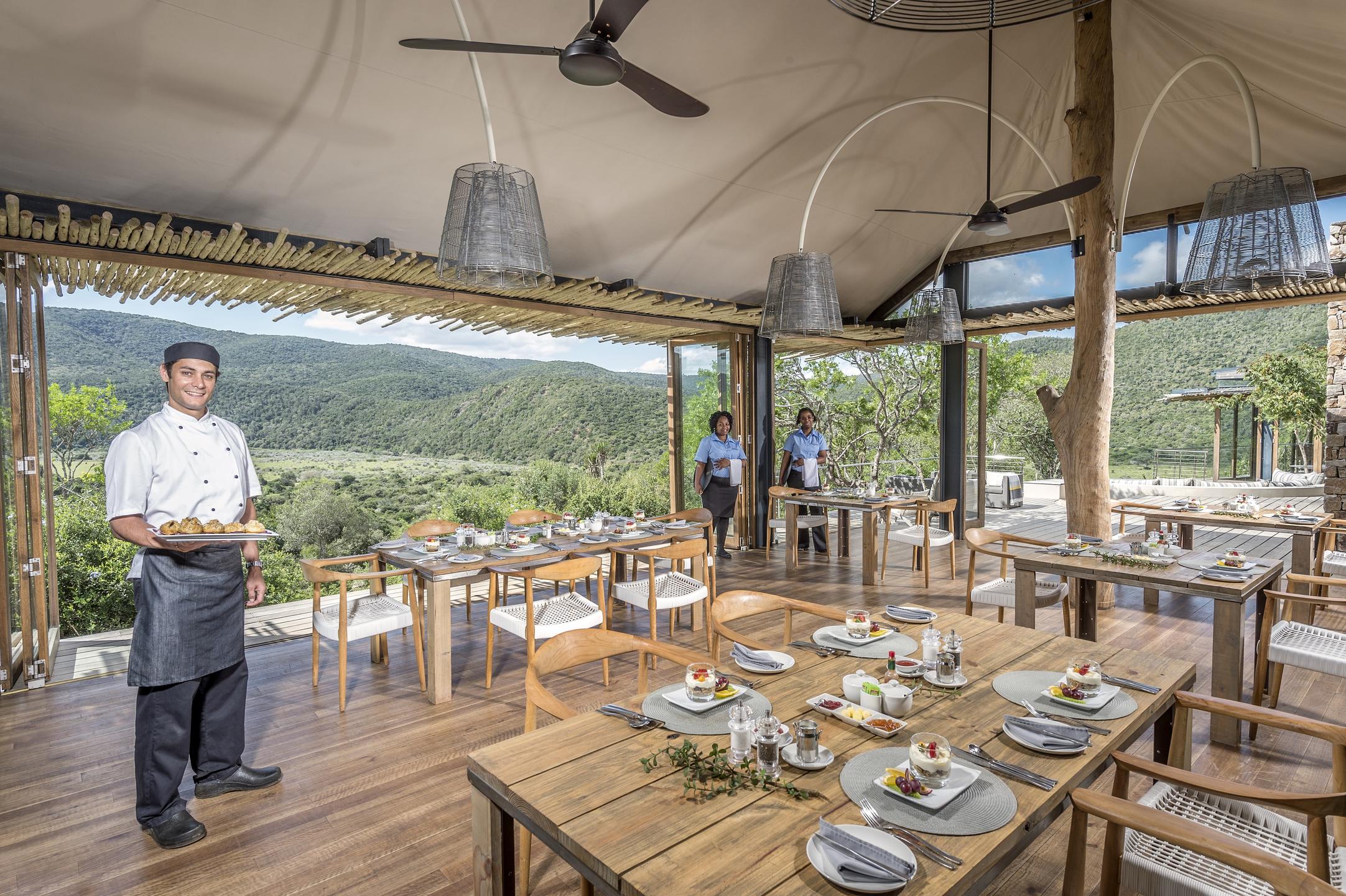 Kariega Settlers Drift dining area